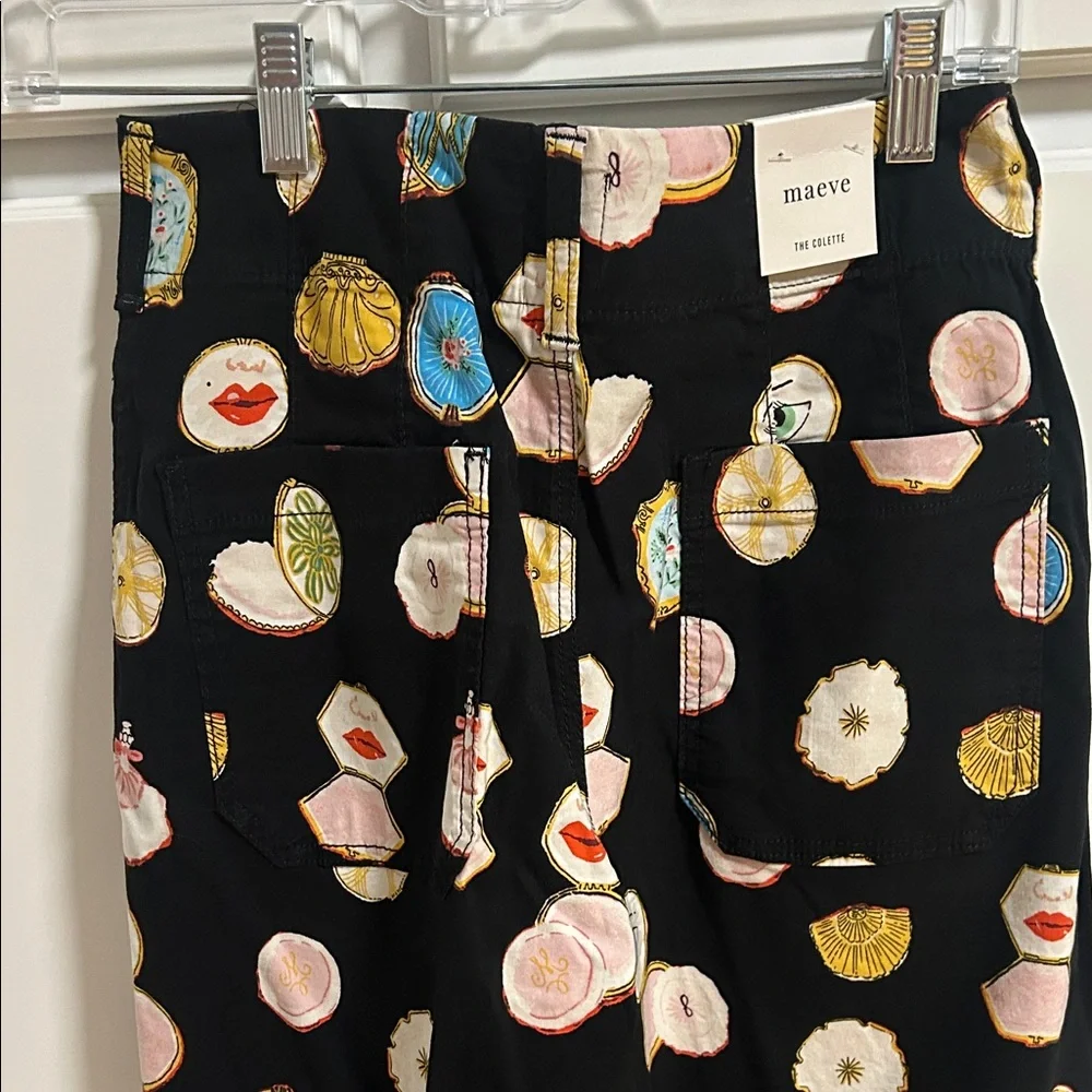 Anthropologie Maeve Cropped Collette Printed Ladies Pants NWT - Picture 7 of 11